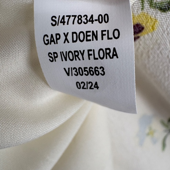 GAP x DÔEN Ivory Flora Flutter Sleeve Midi/Maxi Dress – Size 2 - Picture 14 of 16